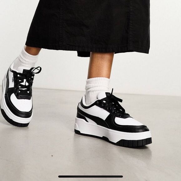 Puma Cali Dream Platform in Black and White size 9.5 women’s - NEW! - Picture 2 of 12